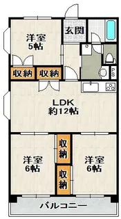 カサソレアード【105号室】の間取り
