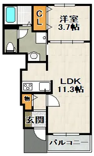 ソレイユⅡ【1階】の間取り