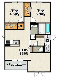 ヴィラソレアーダ中野 E棟【2階】の間取り