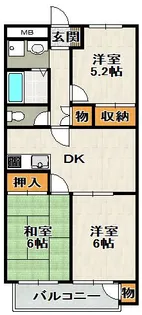 エクレールフジ【302号室】の間取り