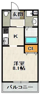 グランジュテ売布 Grandjete【3階】の間取り