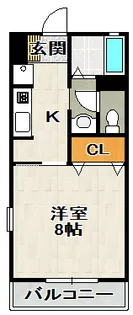 ルミエール売布【③号室(203)号室】の間取り