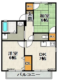 ファミールカーサ【2階】の間取り