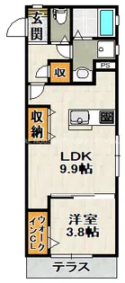 Luciole山本【1階】の間取り
