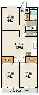辻田マンション【202号室】の間取り