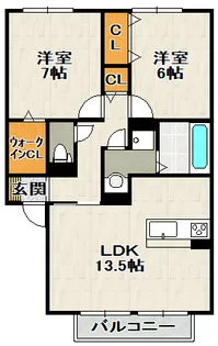 グランメゾン森和【202号室】の間取り