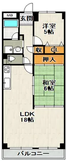 ラ・フィーネ芳樹【102号室】の間取り