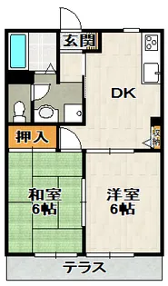 セントポーリア鴻池【102号室】の間取り