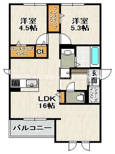 ヴィラソレアーダ中野 E棟【1階】の間取り