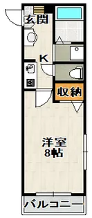 ポトス売布【201号室】の間取り