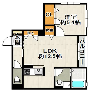 スリジェ オ プランタン【201号室】の間取り