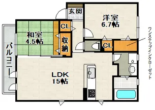 レイズガーデン【2階】の間取り