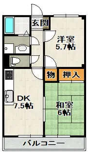 荻野MGレジデンス2【3階】の間取り