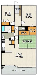 クレール宝塚ベルエール【1122号室】の間取り
