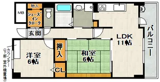 チトセプラザ【③号室(403)号室】の間取り