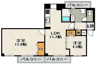 View Terrace売布III【3階】の間取り