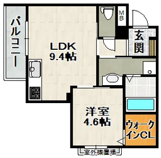 シャーメゾン中山寺Ⅱ【301号室】の間取り