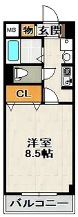 1Kの間取り画像