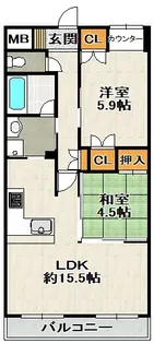 AMENITYCOURT K I A棟【2階】の間取り