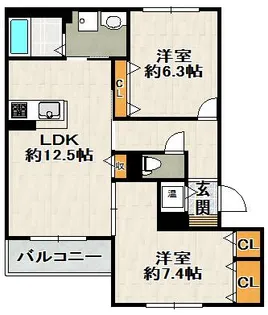 オーキッドガーデン【2階】の間取り