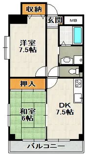クレセントハイツ今里【303号室】の間取り