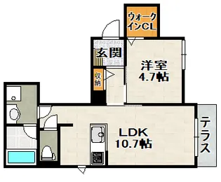 BELLE CE DOMANI 宝塚1番館【101号室】の間取り