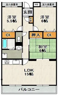 ベルデュール宝塚【4階】の間取り