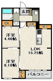 Charme Casa【202号室】の間取り