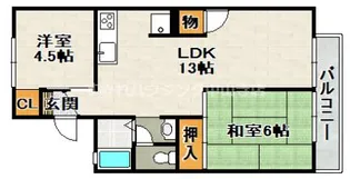 ドミール荻野【2階】の間取り