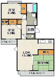 カサソレアード(中野東)【②号室(102)号室】の間取り