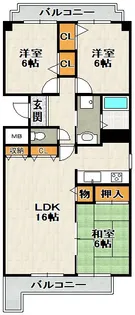 メゾン・ド・カンパーニュ【③号室(103)号室】の間取り
