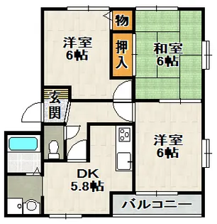 アドザックス北野【C201号室】の間取り