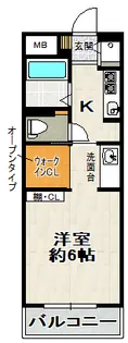 アンソレイエ売布【2F(201)号室】の間取り