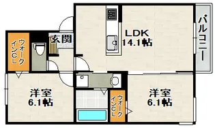 シャルール メゾン【1階】の間取り