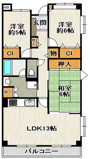 ウエストフィールド【4階】の間取り