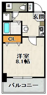 エコロジー宝塚レジデンス【②号室(1002)号室】の間取り