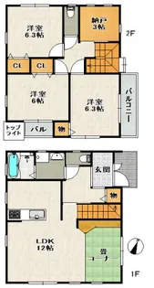 兵庫県宝塚市南口2丁目【一戸建】の間取り