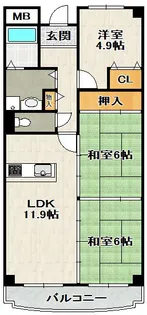 インペリアル樋ノ口【5階】の間取り