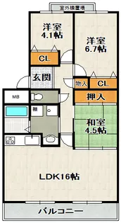 エステートプラザ中野【3階】の間取り