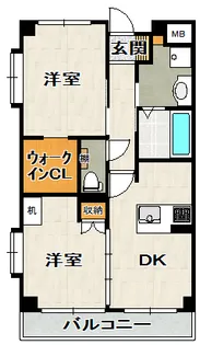 ハイタウン御殿山東【2階】の間取り