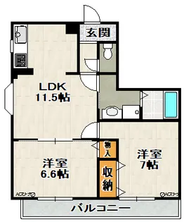 ベルフォーレ中野【205号室】の間取り