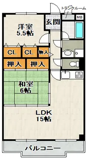 グランドゥール平井【305号室】の間取り