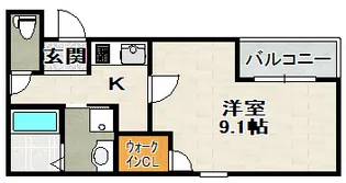 フジパレス宝塚南Ⅰ番館【③号室(303)号室】の間取り