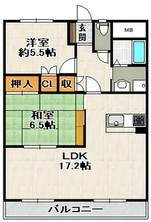 藤ノ木ハイツ【3階】の間取り