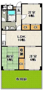 日興宝塚スカイマンション【102号室】の間取り
