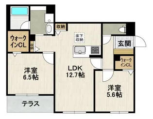 Espoir宝塚・売布【103号室】の間取り