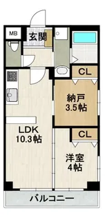 1SLDKの間取り画像