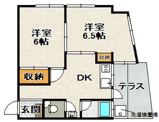 CREA中筋山手C【102号室】の間取り
