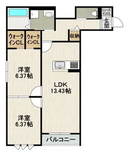 アイメゾン ドゥ シトラス【2階】の間取り