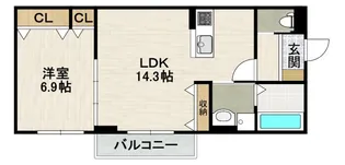 源ハイツ【3階】の間取り